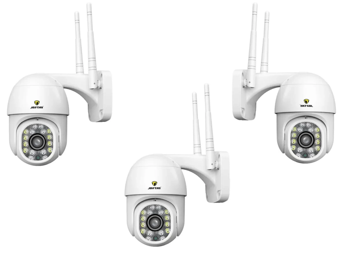 Pachet 3 x Camera de Supraveghere Jortan 8159 HD WiFi , Control PTZ, Vedere Nocturnă cu LED-uri Infraroșii și Protecție IP66