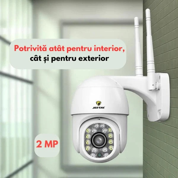 Pachet 3 x Camera de Supraveghere Jortan 8159 HD WiFi , Control PTZ, Vedere Nocturnă cu LED-uri Infraroșii și Protecție IP66