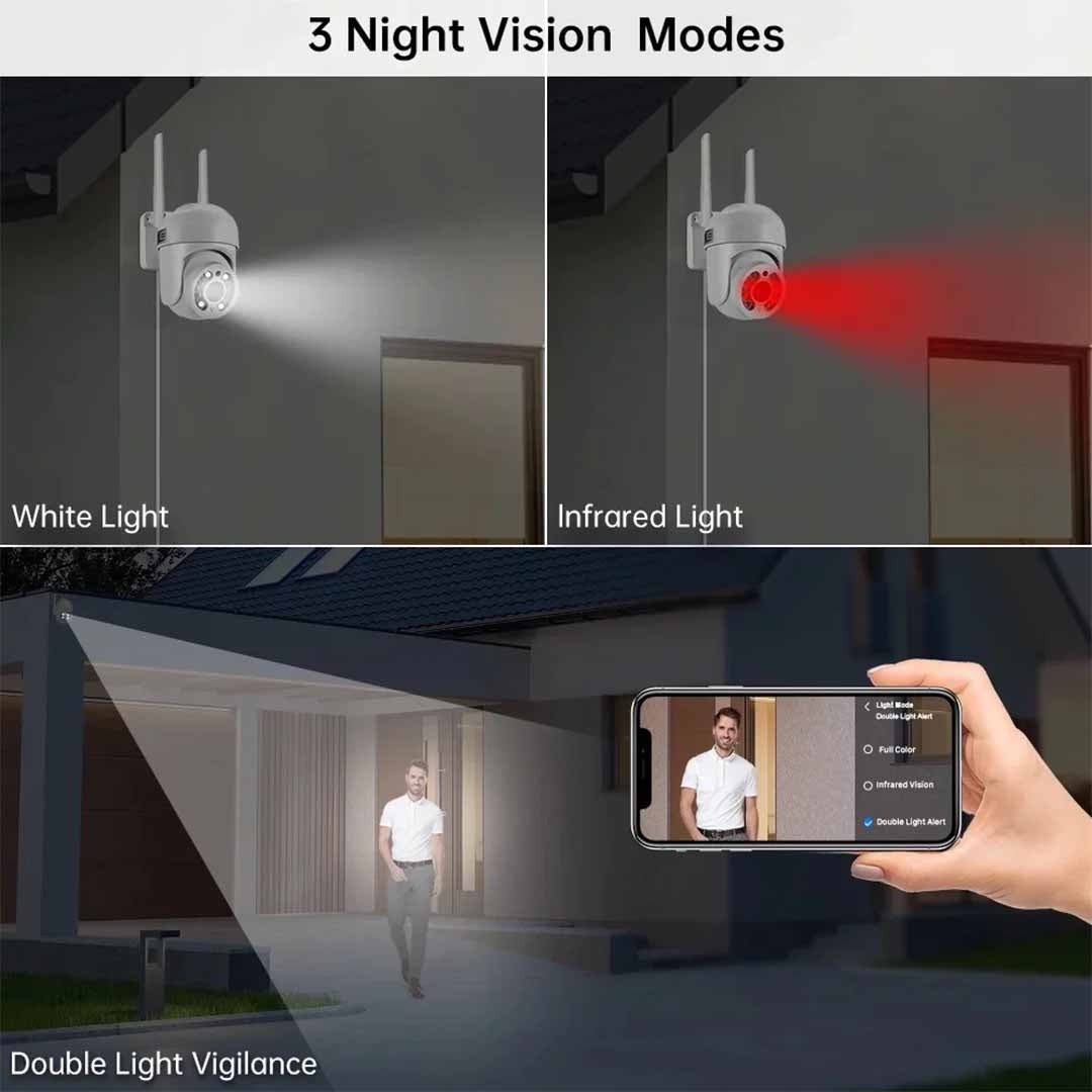 Pachet 4 x Cameră de Supraveghere Jortan  WiFi HD cu Infraroșu IP66  + Cadou Surpriza