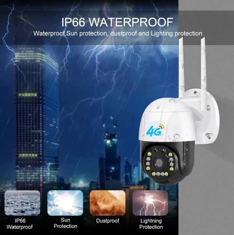 Pchet 2 x Camera de supraveghere Dasgut Smart , IP66 , SIM Card 4G V380Pro, Panoramica + Cadou Surpriza