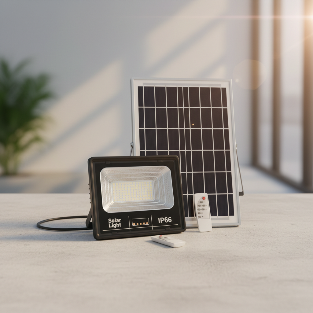 Set 2 x Proiector LED INNOVA 800 W Cu Panou Solar si telecomanda, IP66 + Cadou Surpriza