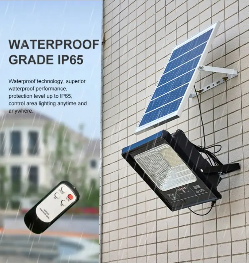Black Friday - Proiector LED Jortan cu panou solar 200w si telecomanda, IP66 +cadou surpriza