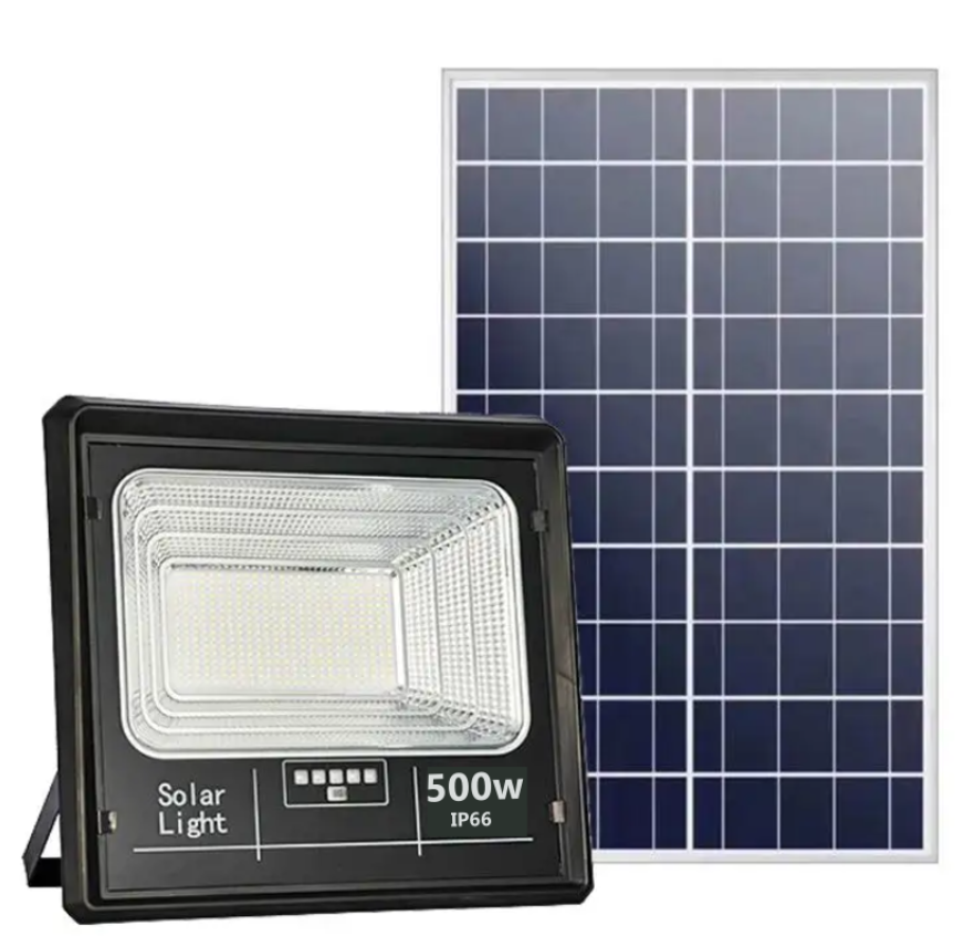 Proiector LED Jortan cu Panou Solar de 500W și Telecomandă, Indicator de Baterie, IP66 + CADOU SURPRIZA