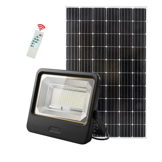 Proiector Solar LED 600W/800W/1000W Innova Smart Home Cyborg, IP67, Panou Solar 35x29 cm și Telecomandă