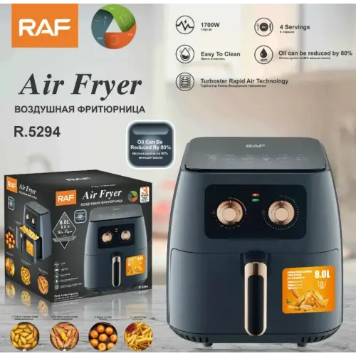 Raf R-5294 Friteuză Aer cu Coș Detașabil, 8L, 1700W, Gri antracid