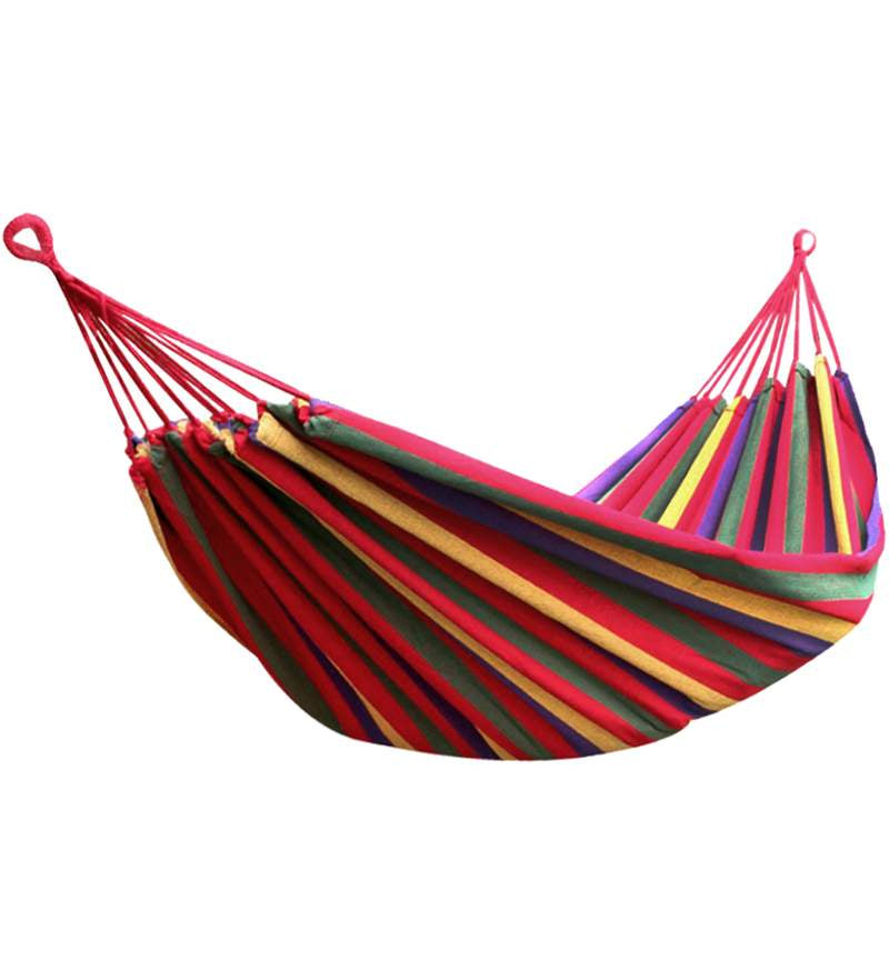 Set 2 Hamace Multicolore pentru o Persoana, 200×80 cm cu Accesorii de Prindere