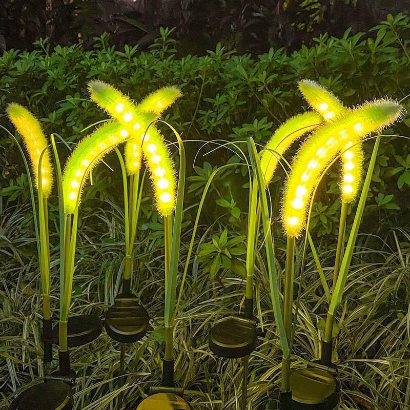 Set 2 Lampi Solare Decorative tip Iarba Ornamentala Verde M374-23, 80cm, lumina calda, IP66