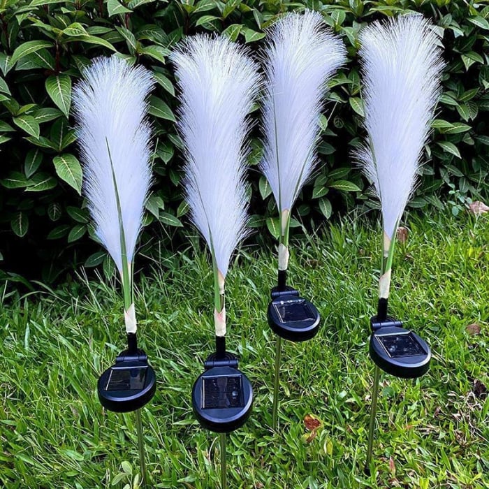 Set 2 Lampi Solare Decorative tip Iarba Pampas cu LED M374-22, 70cm, lumina calda, IP66