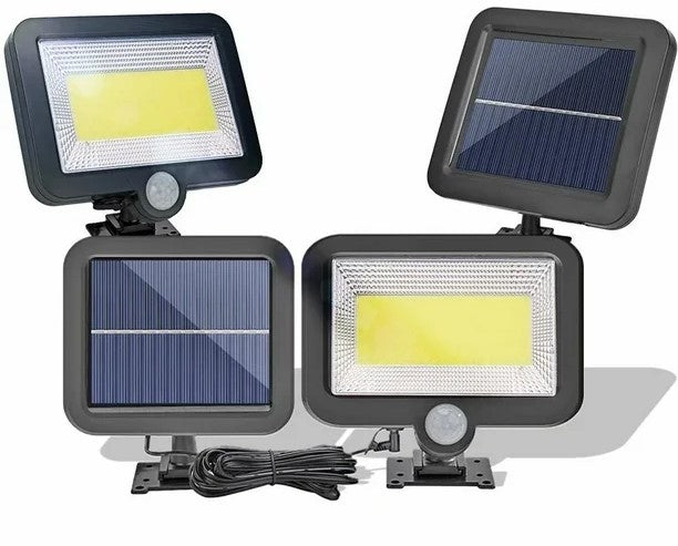 !Set 4 x Proiectoare Solare cu Panou Separat Si Senzor de Miscare 96 COB + Telecomanda +cadou SUrpriza