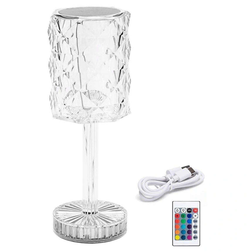 Set 2xLampă Atena Led dimabilă reîncărcabilă Masa Sau Noptiera 1800mAh 26 cm + telecomandă