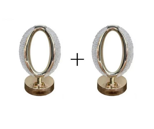 Set 2x Lampa Diamond Crystal LED – Eleganță rafinată cu 3 temperaturi de culoare Alb Rece, Alb Cald, Neutru și Accente Aurii