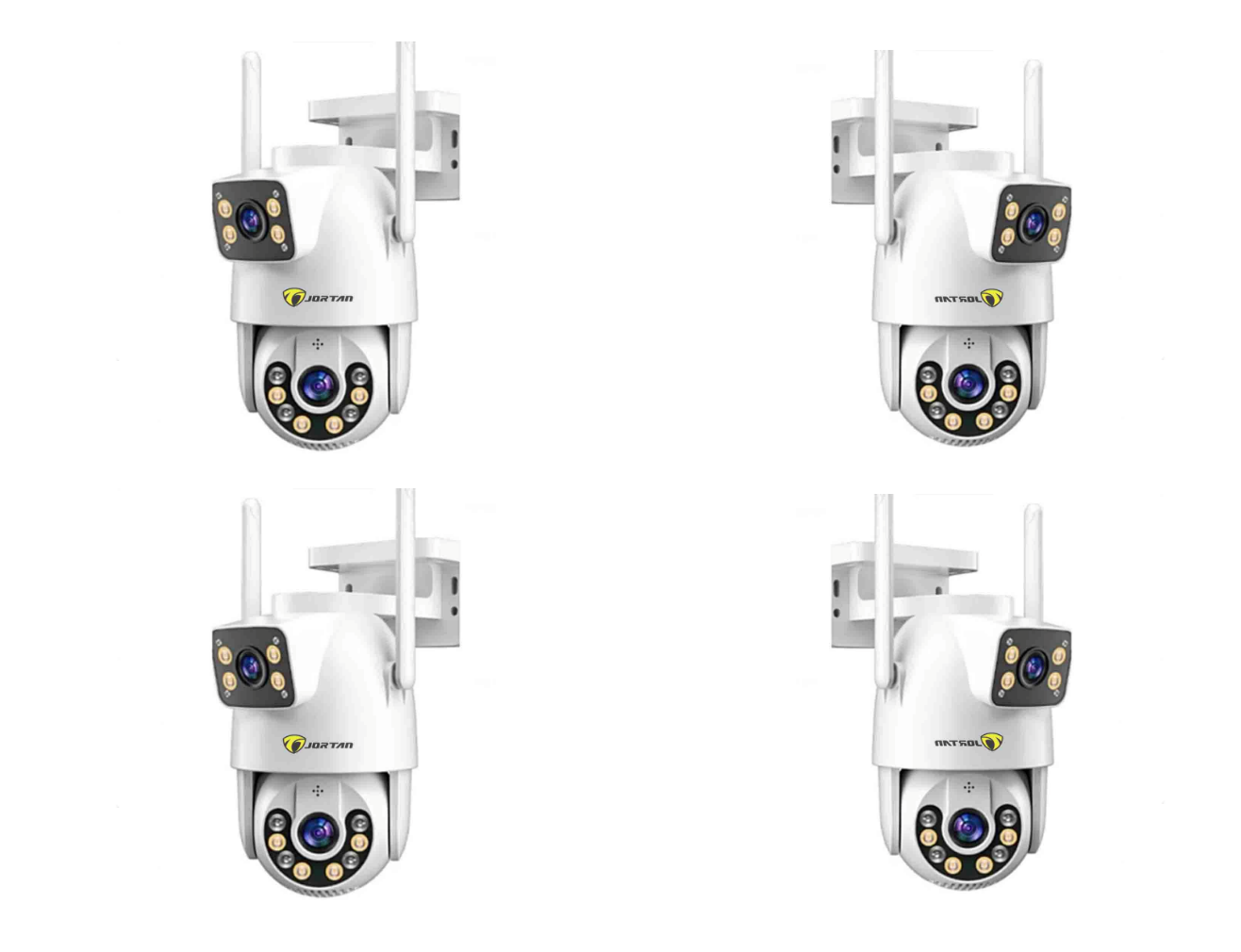 Set 4 x Cameră Video Duală Jortan 9697QJ, Vedere 360°, WiFi, 6MP, Compatibilă Yoosee