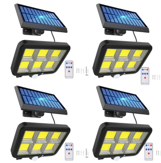 Set 4 x  Lampa Solara 50W - 96 LED COB, cu PANOU DETASABIL + Cadou Surpriza