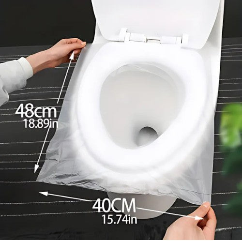 Set de 50 Protecții Igienice de Unică Folosință pentru Colac de Toaletă