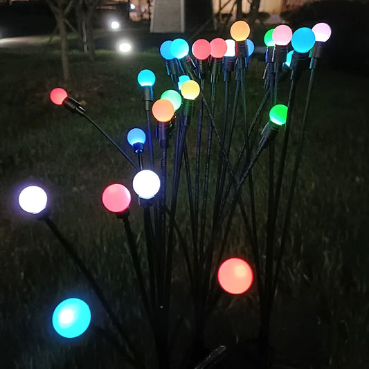 Black Friday - Set de 4 Lămpi Solare de Grădină cu Licurici Multicolor – Eleganță și Magie în Spațiul Exterior