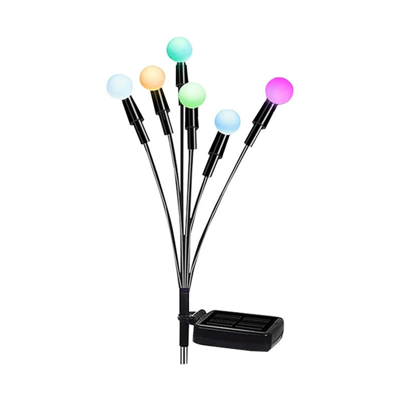 Set de 2 Lămpi Solare de Grădină cu Licurici Multicolor/Alb Cald – Eleganță și Magie în Spațiul Exterior