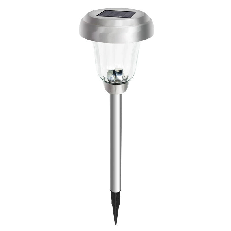 Set de 4 Lămpi Solare Decorative din Sticlă și Inox Proiectie Soare– Iluminare Caldă și Elegantă pentru Grădină