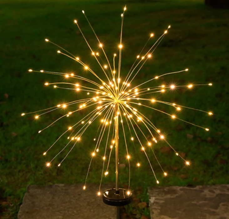 Set de Lămpi Solare Artificiale cu Suport Metalic – Disponibile în Varianta 2/4/8/20 Lămpi, Fiecare cu 90 LED-uri și Lumină Caldă pentru Încântare și Eleganță