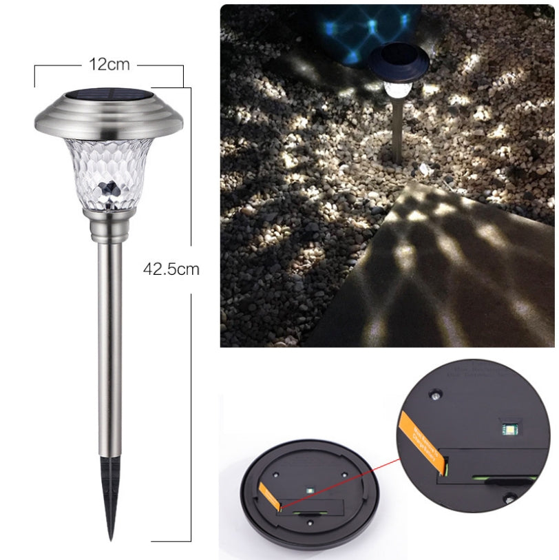 Set Elegant de 4 Lămpi Solare Torino din Sticlă și Metal cu Acumulator Incorporat